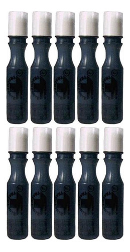 Kit 10 Marcador Industrial Preto 60ml 2mm Traço Forte Baden