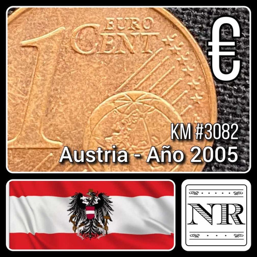 Austria - 1 Euro Cent - Año 2005 - Km #3082 - Genciana
