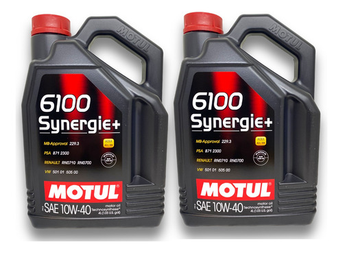 Aceite 10w40 Motul 6100 X 8 Litros Semisintetico Sinergie +