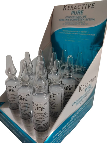 Nutrapel Keractive Pure Tratamiento Capilar 12 Ampolletas