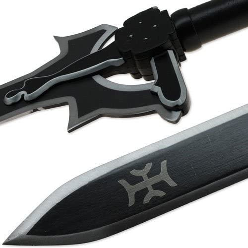 Espada Elucidator Negra Sao Sword Art Online Funda Madera