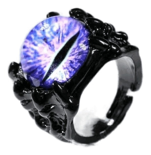 Anillo Ojo De Dragón Gótico