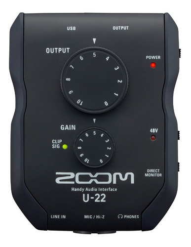 Imagen 4 de 10 de Zoom U-22 Interfaz Placa De Audio Portátil 2 Canales C