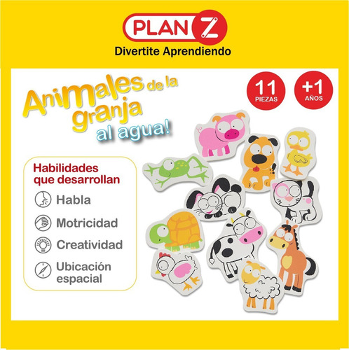 Imagen 2 de 9 de Animales Granja Agua Juguetes Didacticos Infantiles Goma Eva