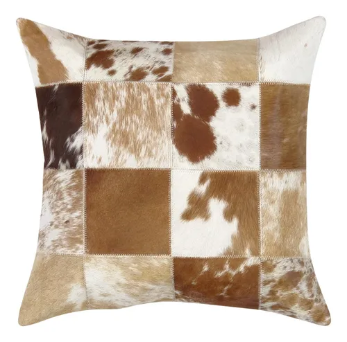 Pasargad Home Safari Collection Almohada De Piel De Vaca Con