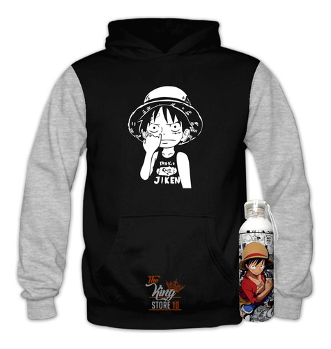 Poleron Bicolor + Botella, One Piece, Tanko Jiken, Otaku, Anime, Xxxl 