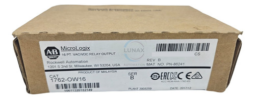 Allen Bradley 1762-ow16 Relay Salida Origin.