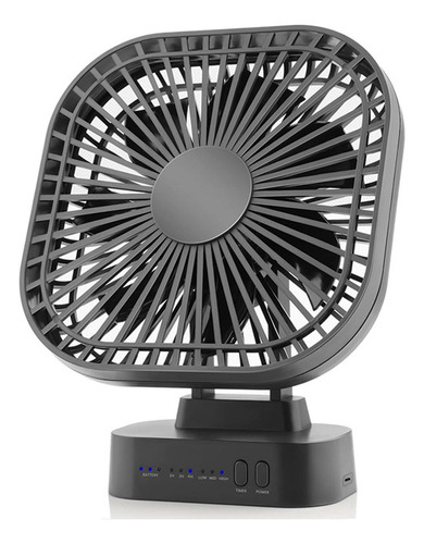 Ventilador Usb Recargable De Escritorio Con Temporizador Ple