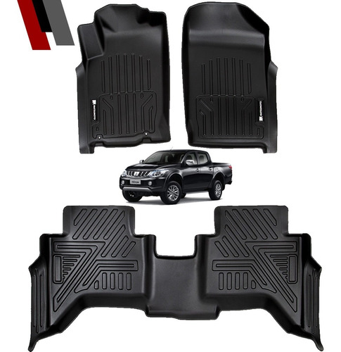 Set Pisos Rígidos Tipo Bandeja Mitsubishi L200 2009 - 2015