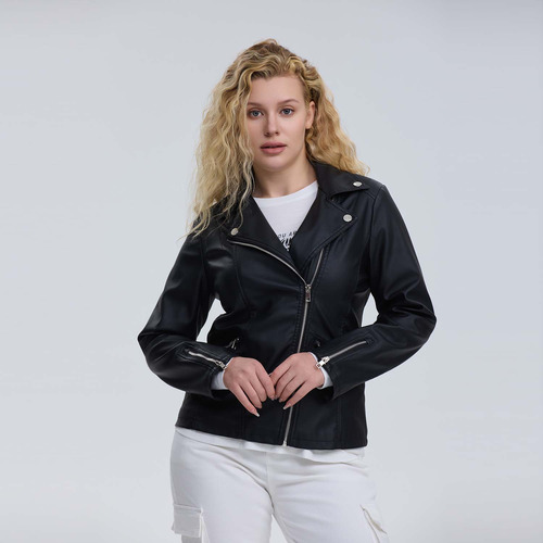 Chaqueta Mujer Biker Negro I Fashion's Park