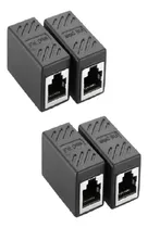 Comprar Pack 4 Conectores Union Copla Rj45 Cat5\u002Fcat6\u002Fcat7  Lan Red