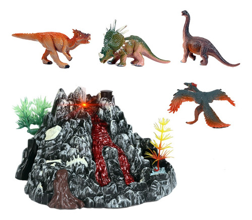 Juguete De Figura De Acción De Dinosaurio De Volcán De
