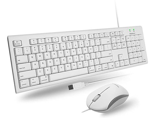 Macally Combo De Teclado Y Mouse Usb Con Cable Para