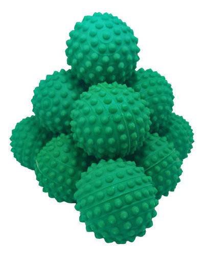 Kit 48 Bolinha Cravo Fisioterapia Anti Stress Mão Bola Pet Cor Verde