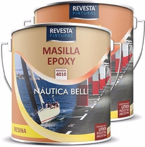 Masilla Epoxi Nautica Bañeras Revesta 4010 - 2 Comp. 1lts 