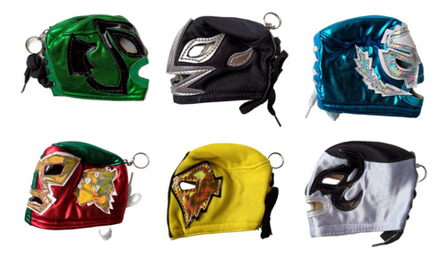 Llaveros Mini Máscaras - 6 Piezas - Lucha Libre Mexicana