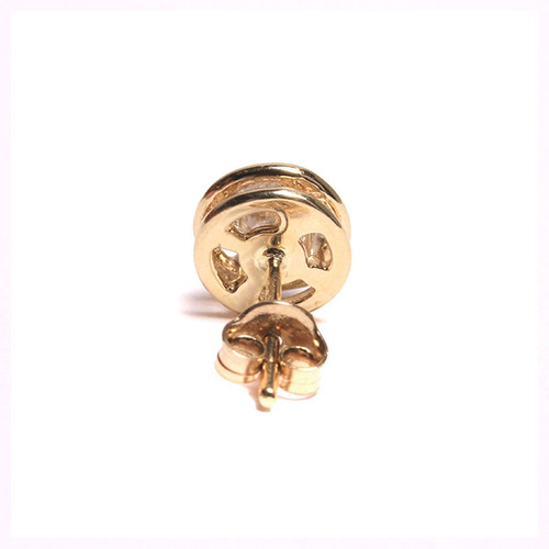 Imagen 5 de 5 de Arete De 14k Oro Amarillo 1.25 Grs Con Brillantes 45pts.