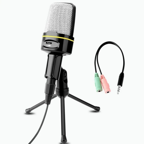 Microfono Condensador Pc Telefono Soporte Tripode W01