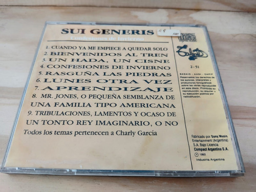 Sui Generis - Confesiones De Invierno Muy Buen Estado Estándar (Reacondicionado)