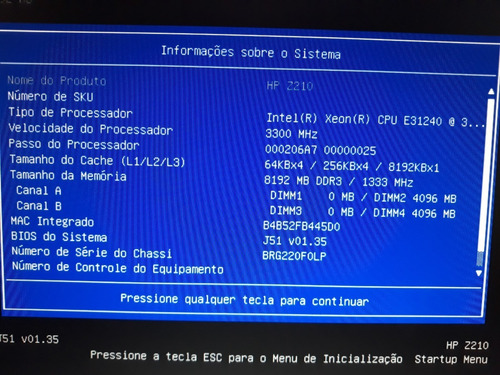 Workstation Hp Z210 - Processador Intel® Xeon® E3-1240.