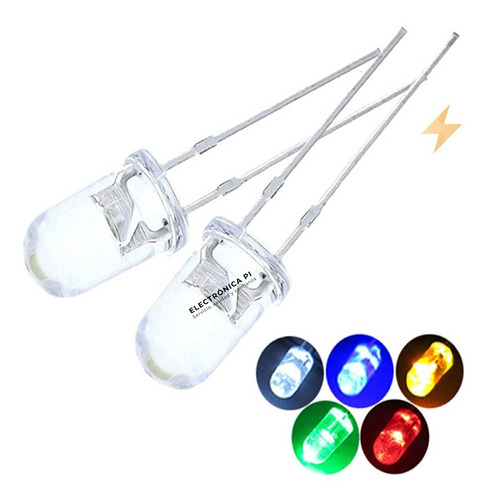 Led 5mm Transparentes De Alta Intensidad Kit 10pcs Elecpi