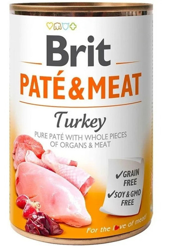 Brit Care Paté Y Meat Pavo 400g Lata Para Perro