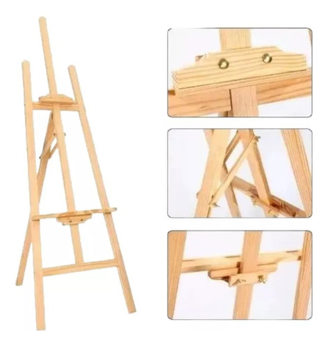 Atril Madera Ajustable Artista Infantil Pintar Altura 90 Cm