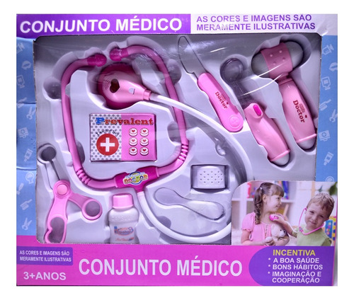 Kit Médico Infantil Som Coração Brinquedo Infantil
