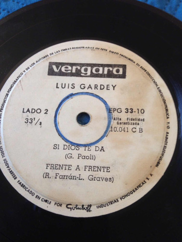 Vinilo Single De Luis Gardey Si Dios Te Da (k141