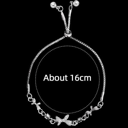 2 Pulseras Con Lazo Y Nudo Para Mujer, Pulseras De Cadena El
