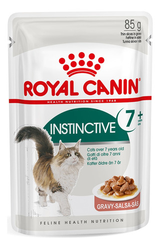 Royal Canin Pouch Gato Instinctive+7 . Caja 12 Unid. X 85 Gr