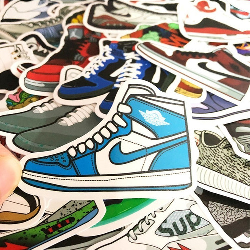 Imagen 3 de 5 de Sneakers Nike - Set De 50 Stickers / Calcomanias / Pegatinas