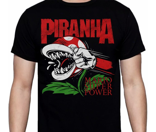 Mario Bros - Piranha Plant Rojo - Polera Videojuego