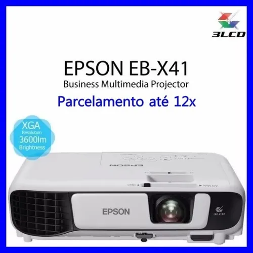 Retroprojetor Epson Eb X36 3600l Xga/wifi/hdmi Branco+ Bolsa
