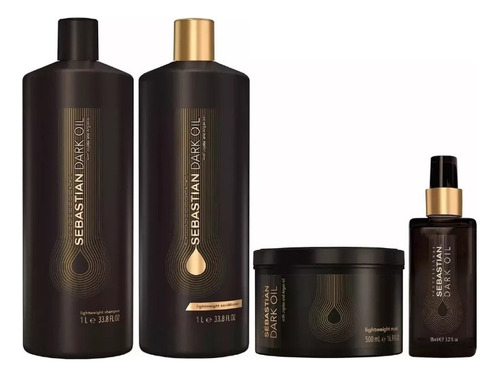 Shampoo 1lt+ Acondicionador+ Mask+oleo Sebastian Dark Oil