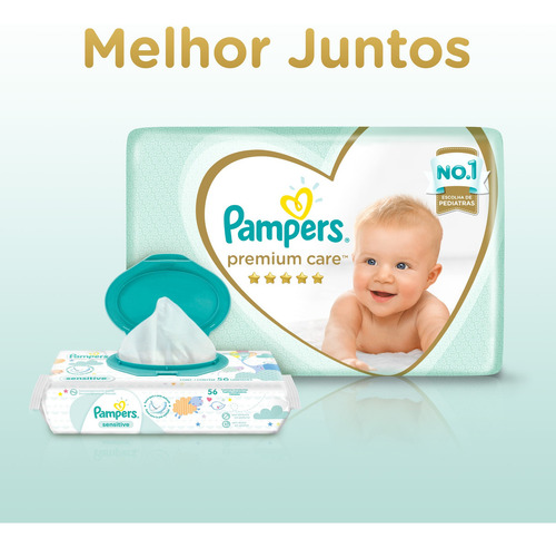 Fraldas Pampers Premium Care