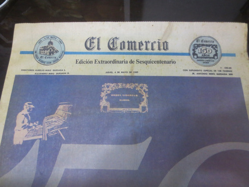Periódico El Comercio Edición Especial 150 Años Completo 