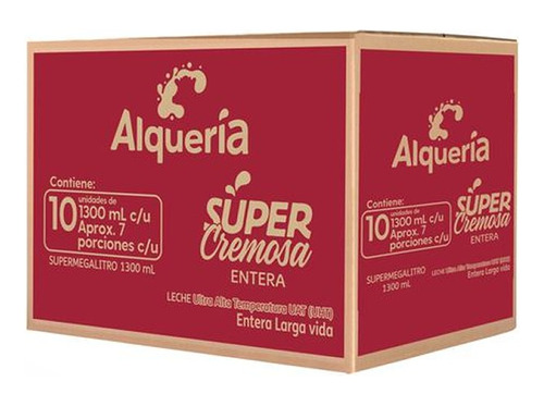 Leche Alqueria Super Cremosa 1.3 L X 10 - mL a $72
