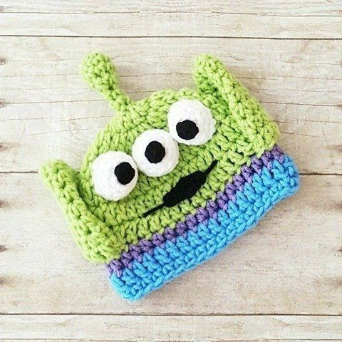 Gorro Marcianos Toy Story Tejido Crochet 