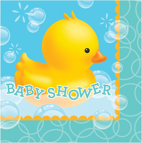 Creative Converting Rubber Duck Baby Shower Paper Napkins Pa