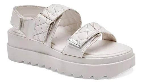 Huaraches Sandalias Dama Chunky Color Blanca Acolchadas