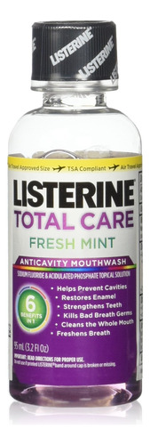 Listerine Cuidado Total 3.2oz Freshmint, 3 Paquete De