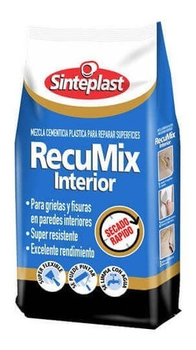 Recumix Interior Cementicia Sinteplast 1,25kg - Proxecto 