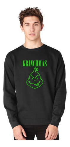 Poleron Cuello Redondo Diseño Grinchmas  Grinch Navidad  Unisex Moda