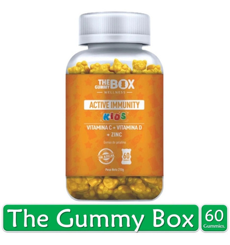 Imagen 1 de 4 de The Gummy Box Active Immunity Kids Vitaminac+vitaminaa+zinc
