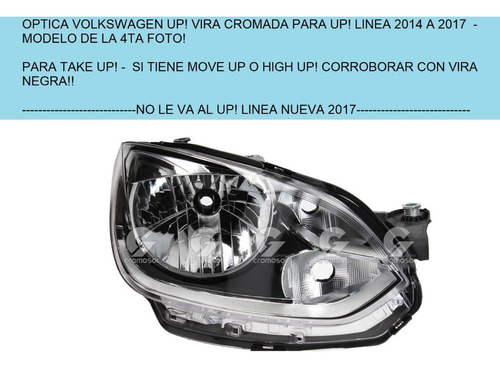 Optica Vw Up! 2014 2015 2016 2017 Vira Cromada Pr