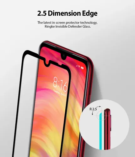 Vidrio Templado Para Redmi Note 7 & 7 Pro Ringke Full Cover