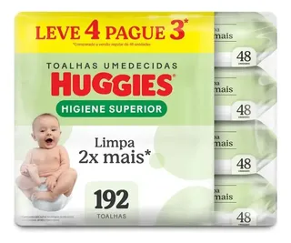 Pack Toalha Umedecida Disney Baby Huggies Max Clean 4 Unidades