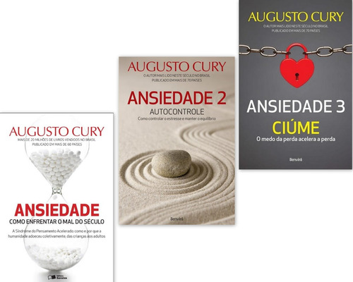Ansiedade - Kit Com 3 Volumes - 1, 2 E 3 - Augusto Cury