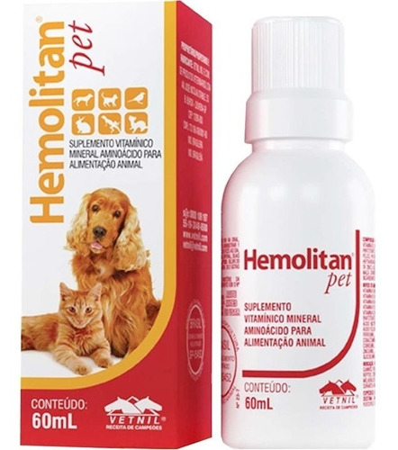 Hemolitan Pet Perro/gato Suplemento Vitamínico Mineral60m Np